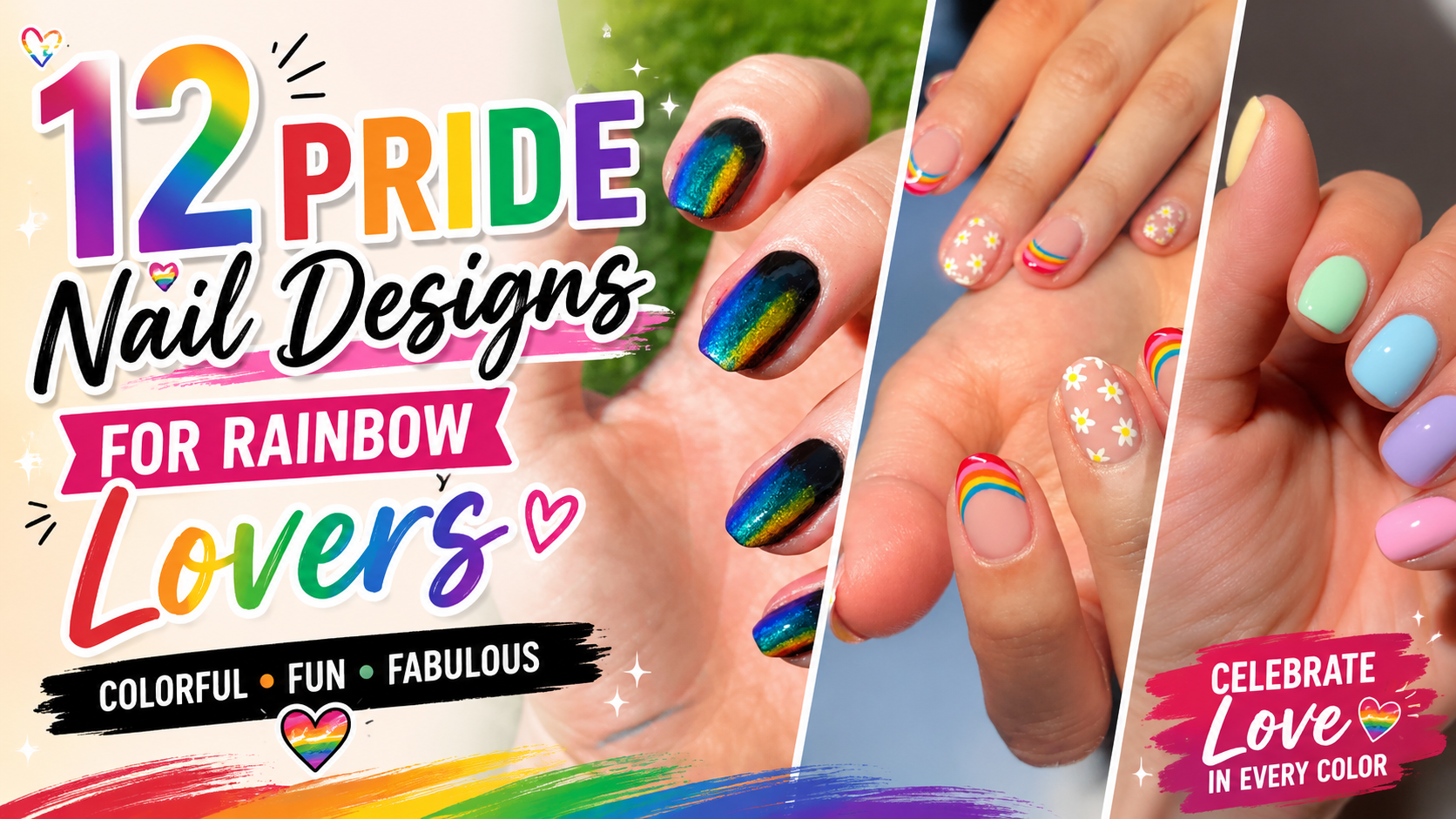 12 pride nails designs for rainbow lovers
