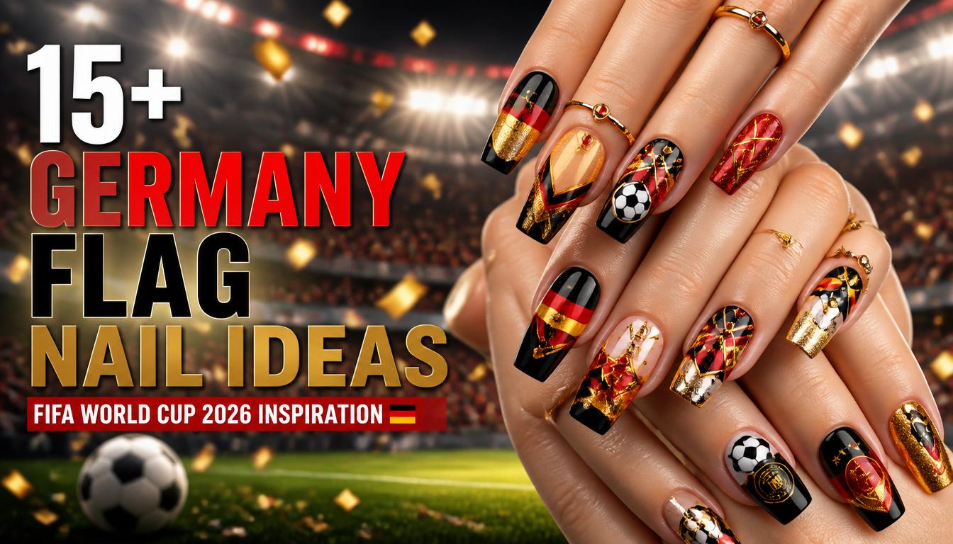 Germany Flag Nails