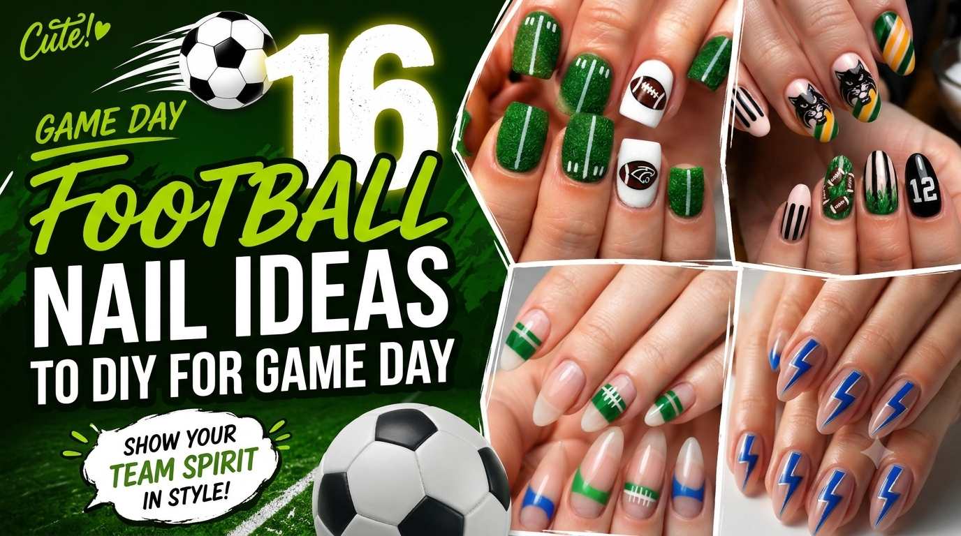 16 Football Nail Ideas to DIY for Game Day