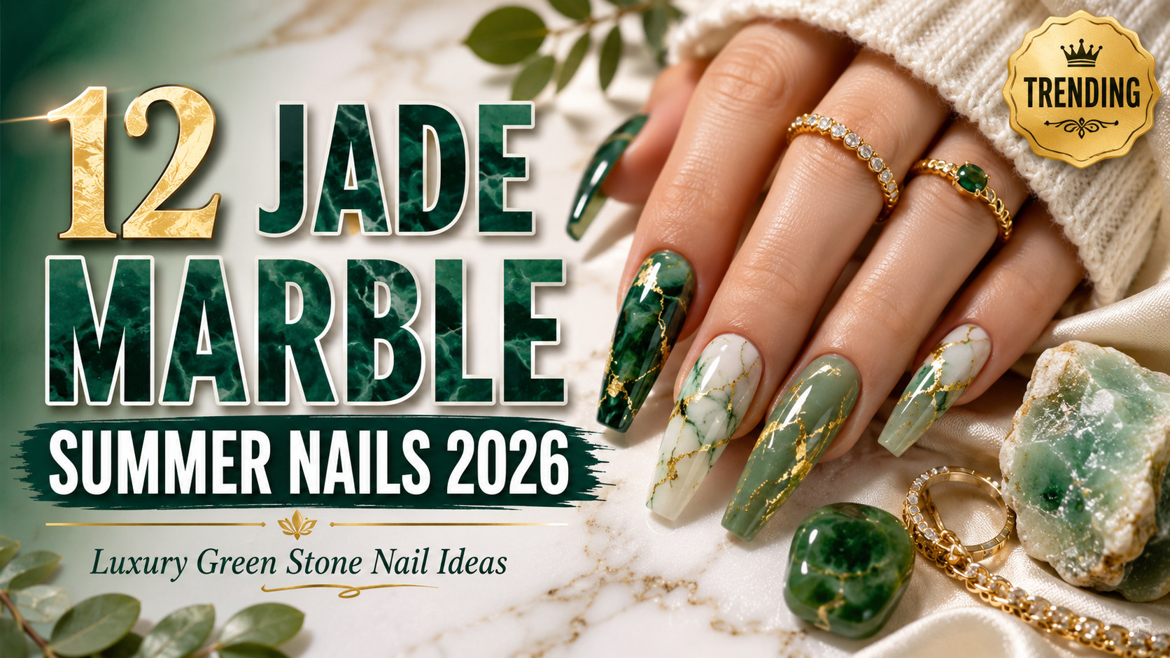 12 Jade Marble Summer Nails 2026