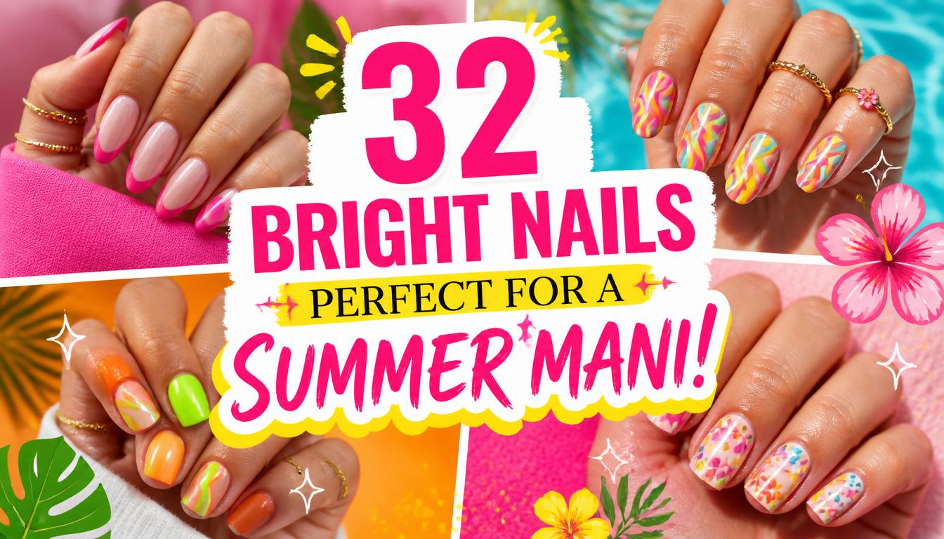32 Bright Nails Perfect for a Summer Mani! | Cute Summer Nail Ideas