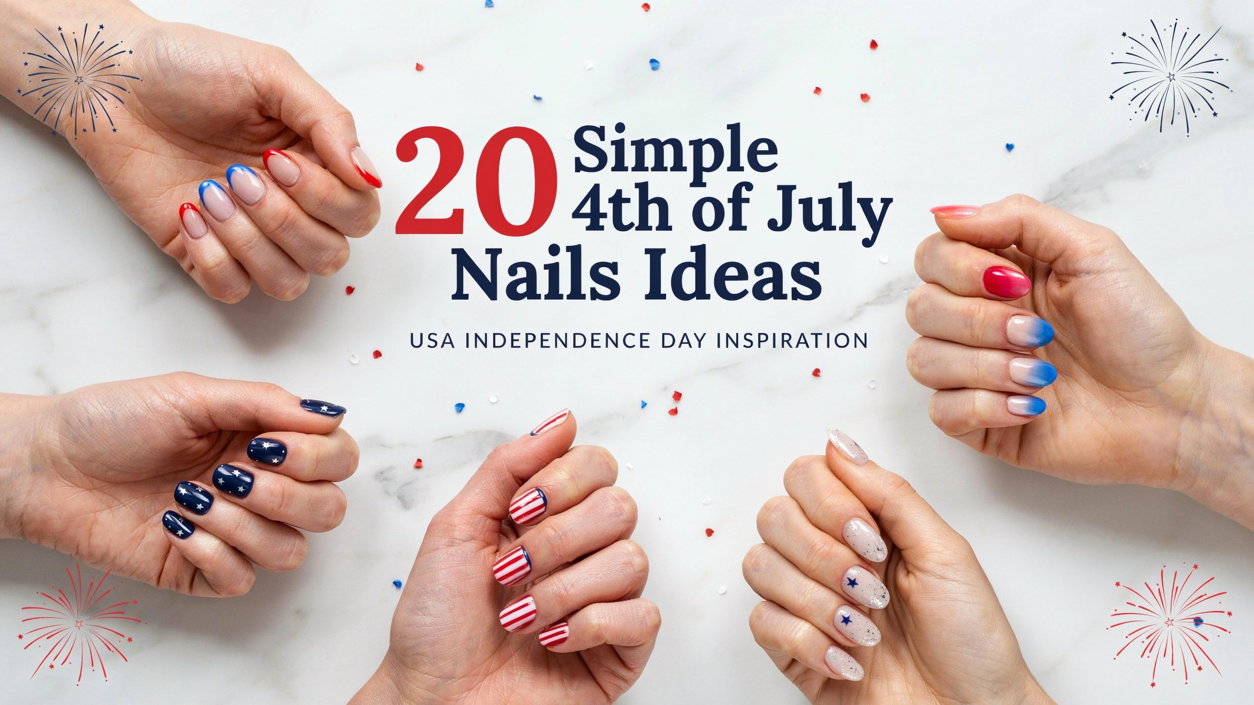 Simple 4th of July Nails Ideas for USA Independence Day